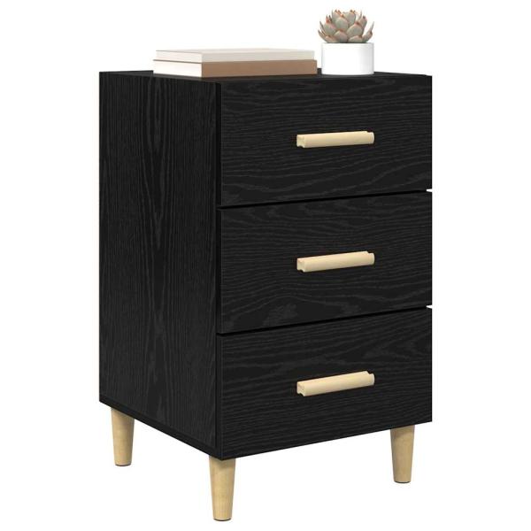 Nachttisch Schwarze Eiche 40 x 40 x 66 cm Holzwerkstoff