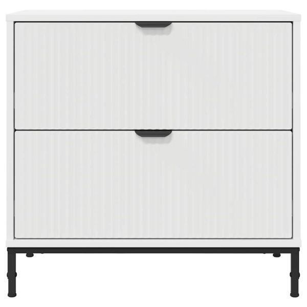 Nachttisch mit Schubladen Weiß 63,5 x 36 x 61 cm Holzwerkstoff