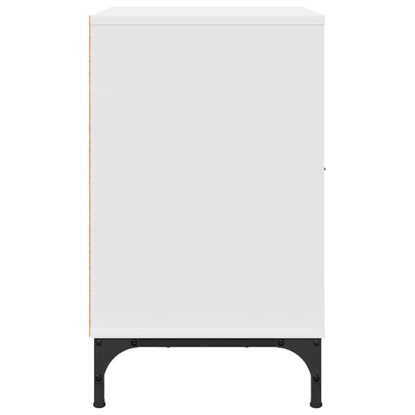 Nachttisch mit Schubladen Weiß 49 x 36 x 61 cm Holzwerkstoff