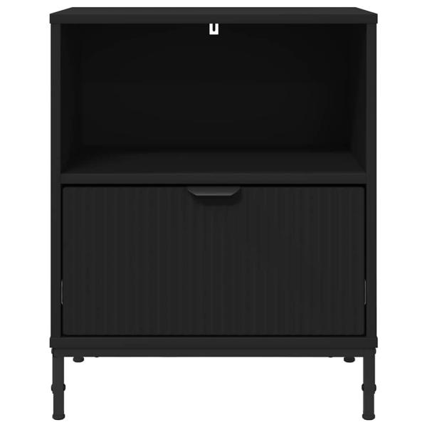 Nachttisch mit Schubladen Schwarz 49 x 36 x 61 cm Holzwerkstoff