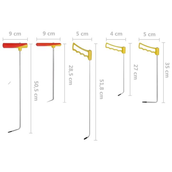 5-tlg. Ausbeulwerkzeug-Set Federstahl