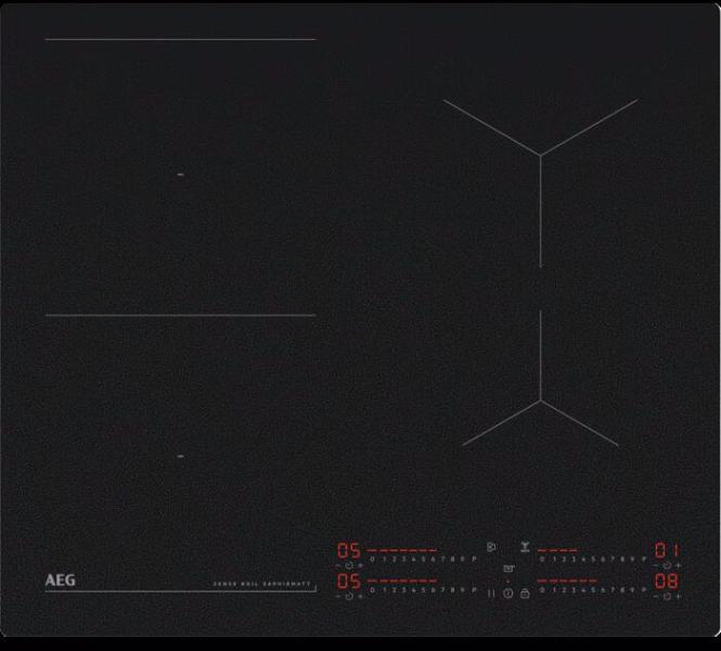 ARDEBO.de AEG TI64IB1FIZ Autarkes Induktionskochfeld, 58 cm breit, Slider Touch, Kindersicherung, Pausefunktion, Topferkennung, saphire matt Rahmenlos