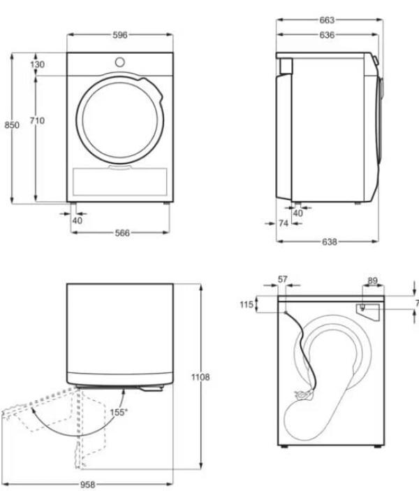 AEG TR9T75680 8kg A+++ Wärmepumpentrockner, 59,6 cm breit, SensiDry, ProSense, Knitterschutz, Reversierautomatik, Auffrisch-Funktion, weiß