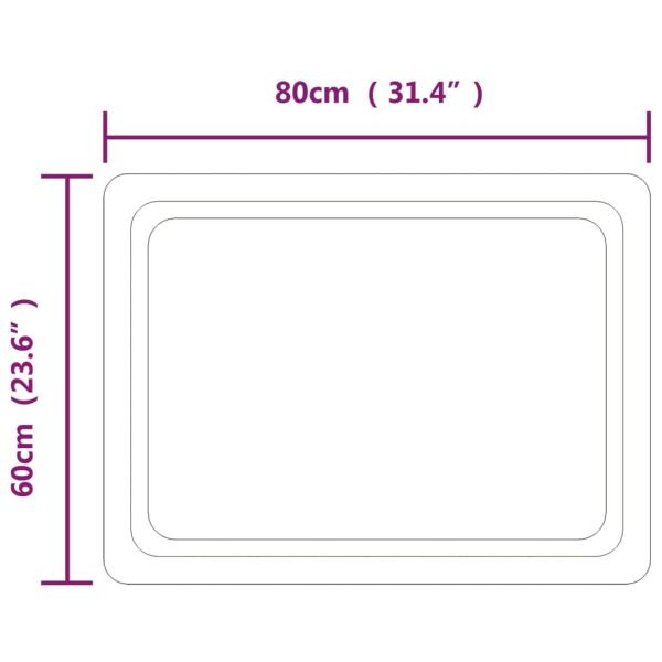 LED-Badspiegel 80x60 cm