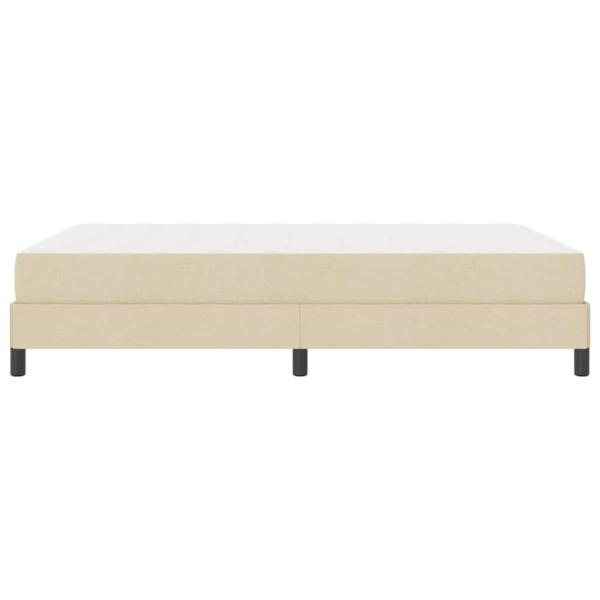 Boxspringbett mit Matratze Creme 140 x 190 cm Stoff