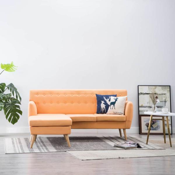 ARDEBO.de - Sofa L-Form Stoff 171,5x138x81,5 cm Orange