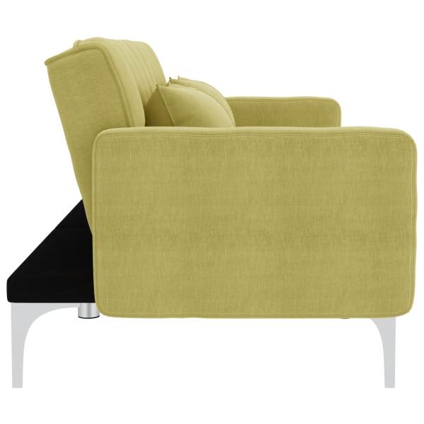 Schlafsofa Grün Stoff