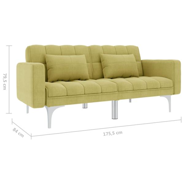 Schlafsofa Grün Stoff
