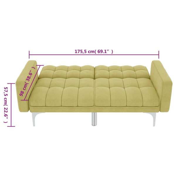 Schlafsofa Grün Stoff