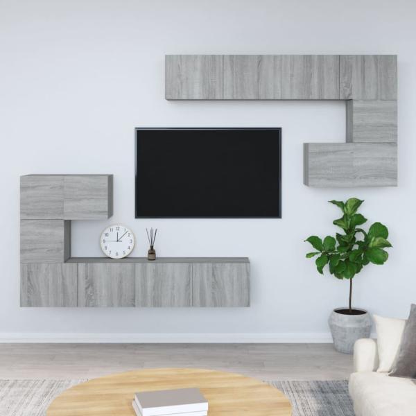 ARDEBO.de - TV-Wandschrank Grau Sonoma Holzwerkstoff
