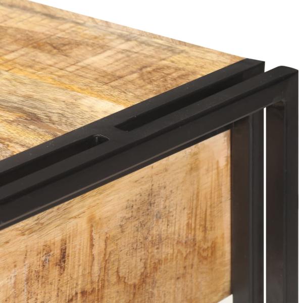 Sideboard 120x30x75 cm Raues Mango-Massivholz