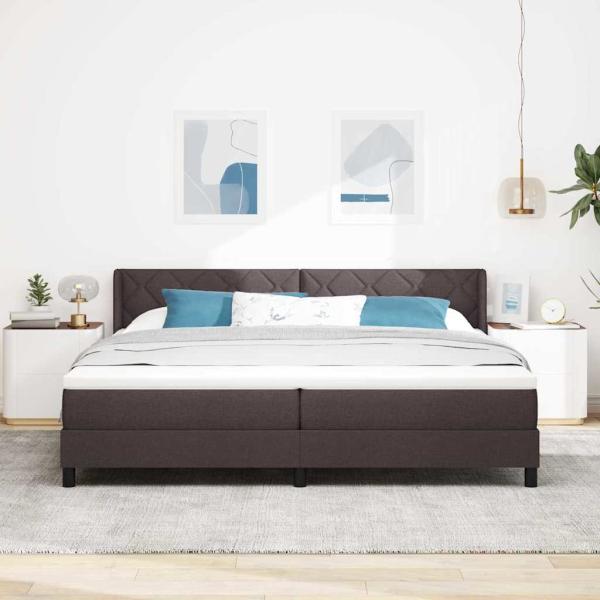 Boxspringbett mit Matratze Dunkelbraun 200 x 200 cm