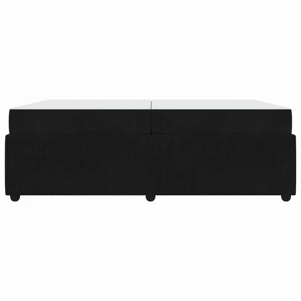 Bettgestell mit Matratze mit Matratze Schwarz 200 x 200 cm Samt