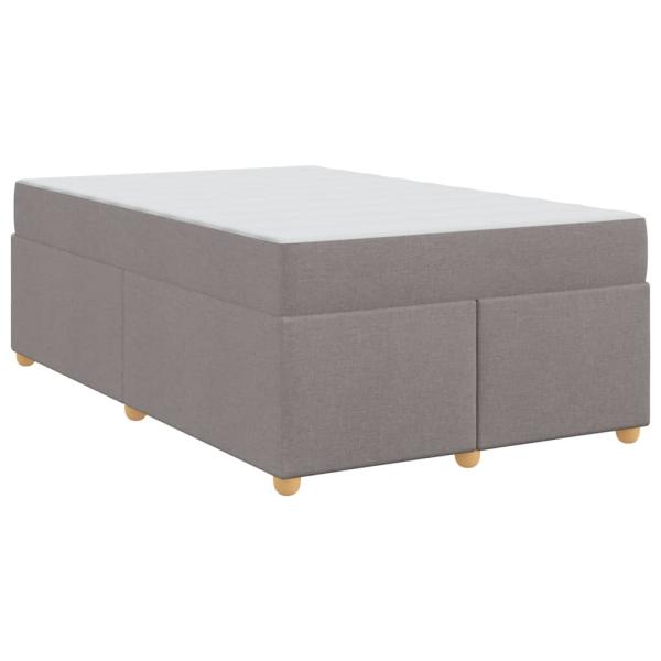 Bettgestell mit Matratze Taupe 120 x 190 cm Stoff