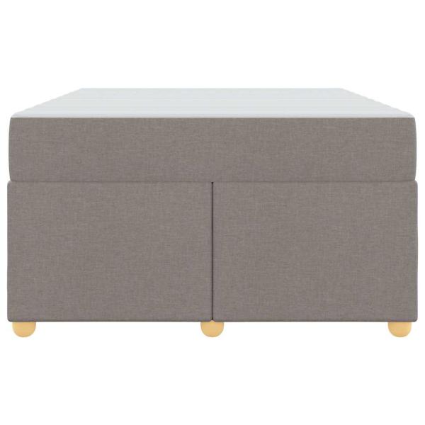 Bettgestell mit Matratze Taupe 120 x 190 cm Stoff