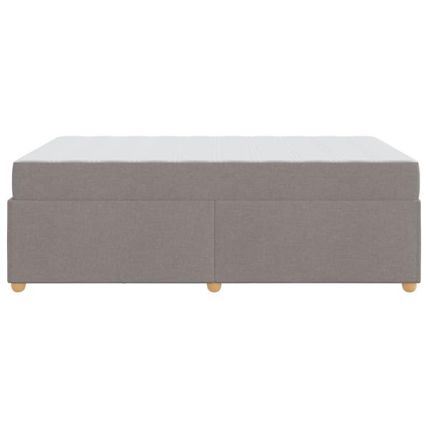 Bettgestell mit Matratze Taupe 120 x 190 cm Stoff