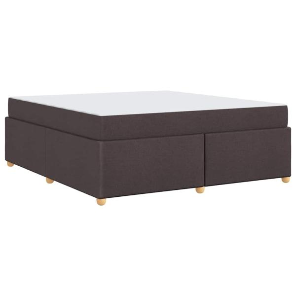 Bettgestell mit Matratze Dunkelbraun 180 x 200 cm Stoff