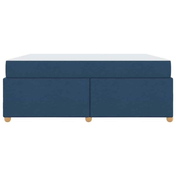 Bettgestell mit Matratze Blau 180 x 200 cm Stoff