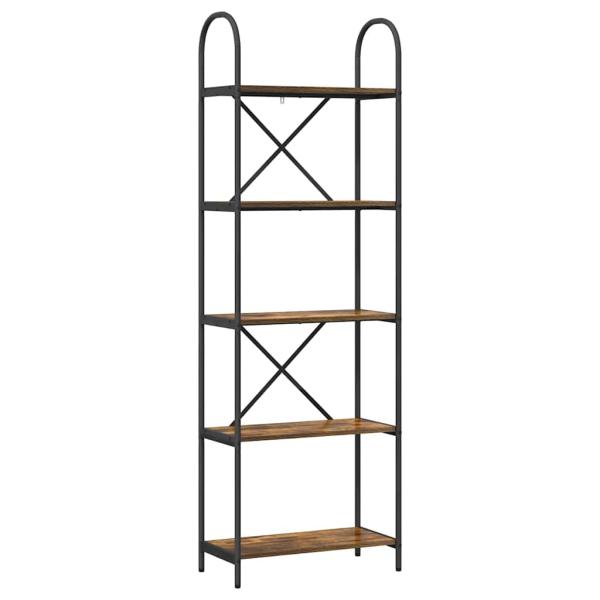 Regal Räuchereiche 60 x 30 x 183 cm Holzwerkstoff