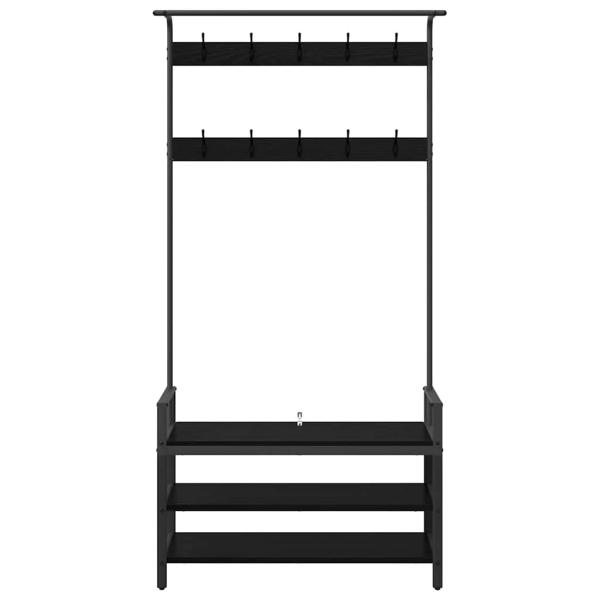 Kleiderständer Schwarze Eiche 95 x 34 x 184 cm Holzwerkstoff