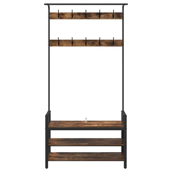 Kleiderständer Räuchereiche 95 x 34 x 184 cm Holzwerkstoff