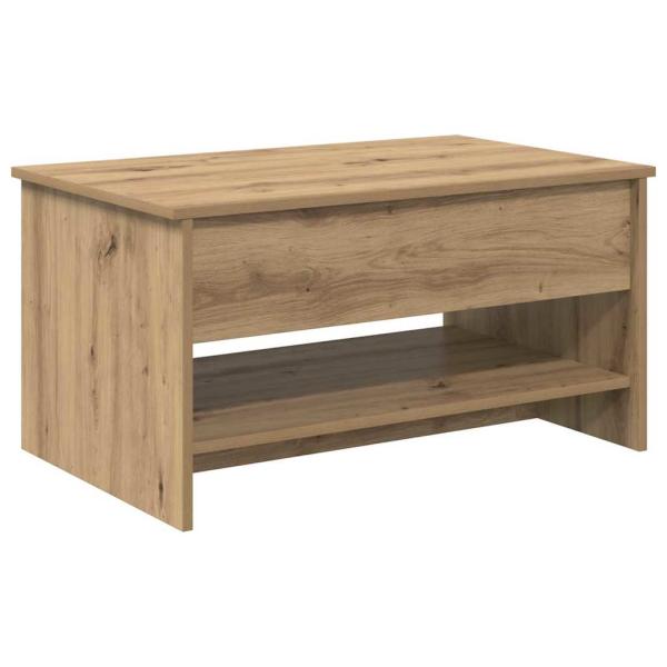 Couchtisch Eiche handwerklich 80 x 50.5 x 41.5 cm Holzwerkstoff
