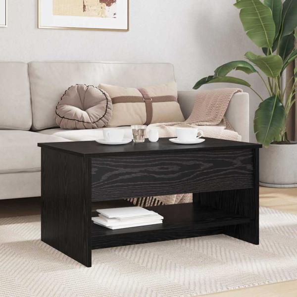 Couchtisch Schwarze Eiche 80 x 50.5 x 41.5 cm Holzwerkstoff