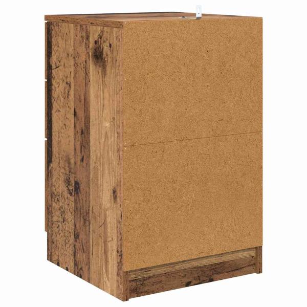 Nachttisch mit Schubladen Altholz 40 x 40 x 63 cm Holzwerkstoff