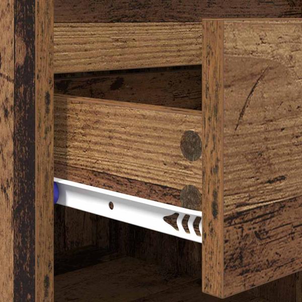 Schuhschrank mit Regal Altholz 102 x 36 x 60 cm Holzwerkstoff