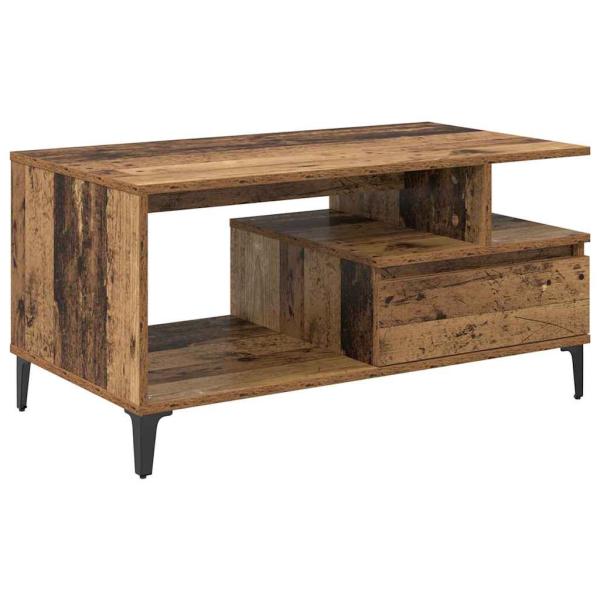 Couchtisch with Drawer Altholz 90 x 49 x 45 cm Holzwerkstoff