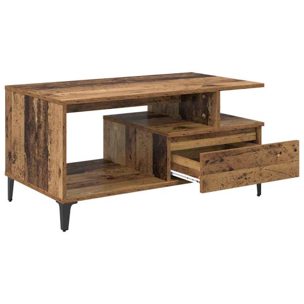 Couchtisch with Drawer Altholz 90 x 49 x 45 cm Holzwerkstoff