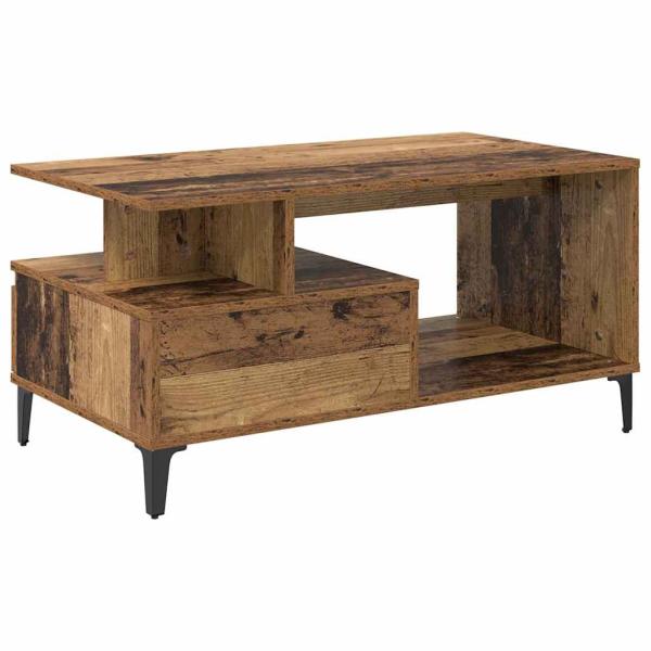 Couchtisch with Drawer Altholz 90 x 49 x 45 cm Holzwerkstoff