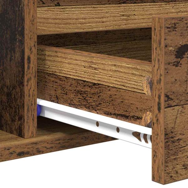 Couchtisch with Drawer Altholz 90 x 49 x 45 cm Holzwerkstoff