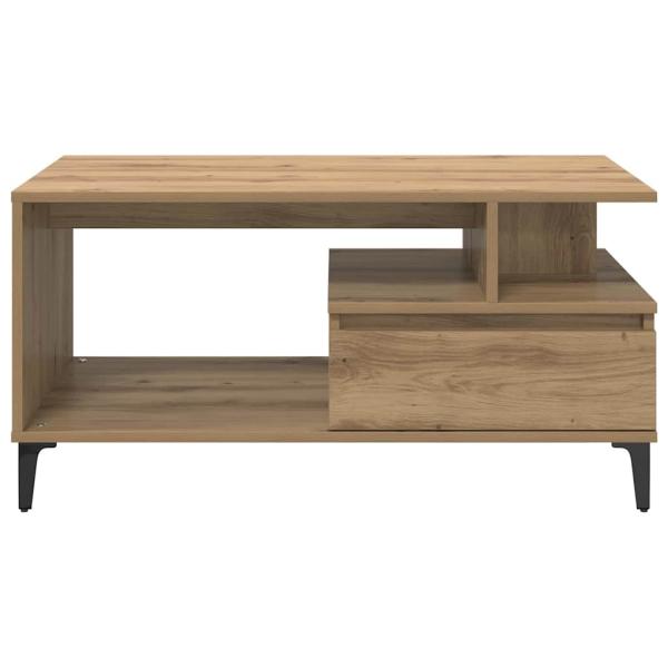 Couchtisch Eiche handwerklich 90 x 49 x 45 cm Holzwerkstoff