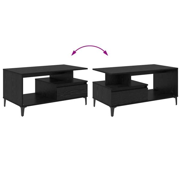 Couchtisch Schwarze Eiche 90 x 49 x 45 cm Holzwerkstoff