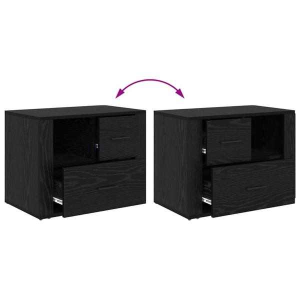 Nachttisch Schwarze Eiche 60 x 36 x 45 cm Holzwerkstoff