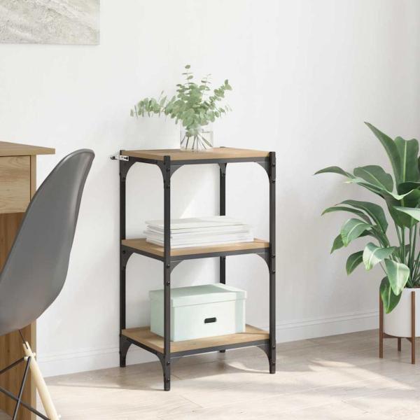 ARDEBO.de - Bücherregal Eiche handwerklich 40 x 33 x 71 cm Holzwerkstoff