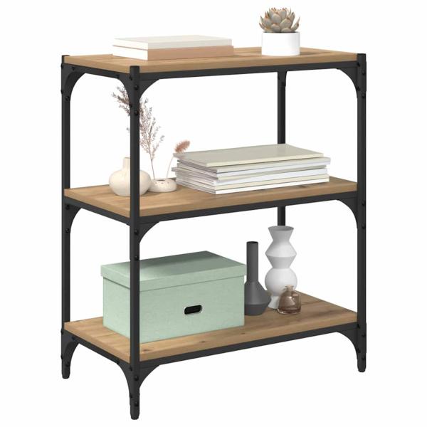 Bücherregal Eiche handwerklich 60 x 33 x 71 cm Holzwerkstoff