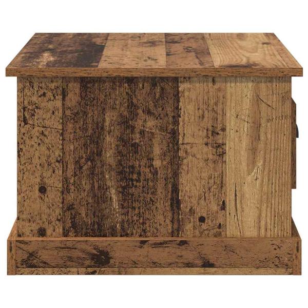 Couchtisch with Drawer Altholz 50 x 50 x 35 cm Holzwerkstoff