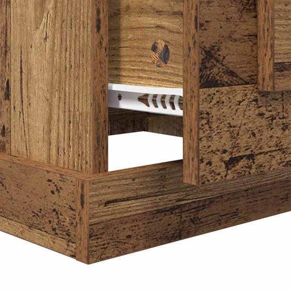 Couchtisch with Drawer Altholz 50 x 50 x 35 cm Holzwerkstoff