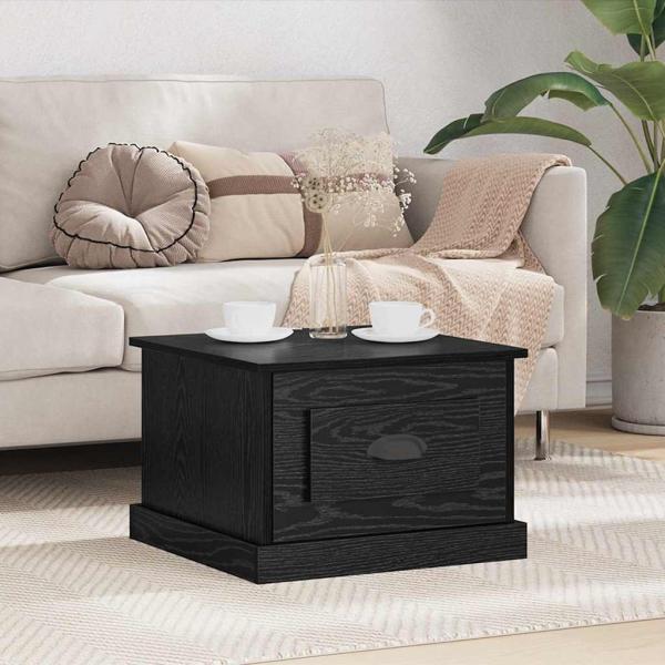 ARDEBO.de - Couchtisch Schwarze Eiche 50 x 50 x 35 cm Holzwerkstoff