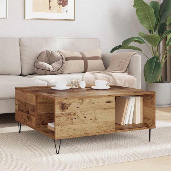 Couchtisch Altholz 80 x 80 x 36.5 cm Holzwerkstoff