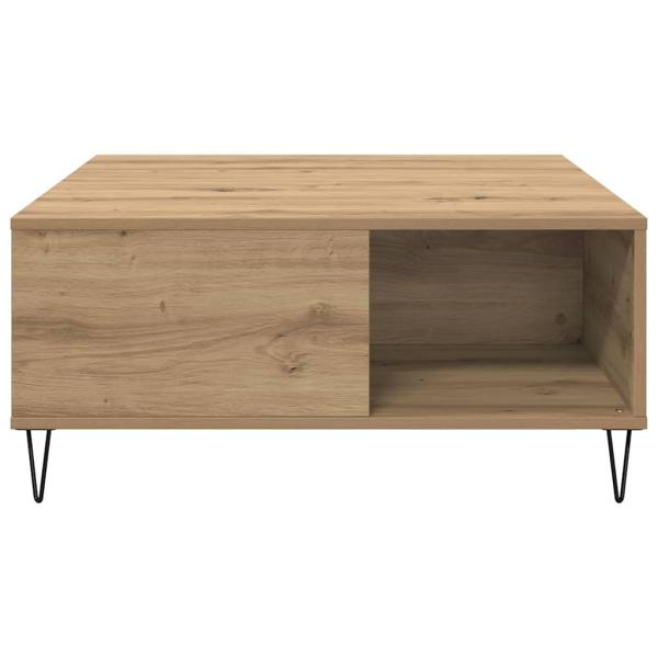 Couchtisch Eiche handwerklich 80 x 80 x 36.5 cm Holzwerkstoff