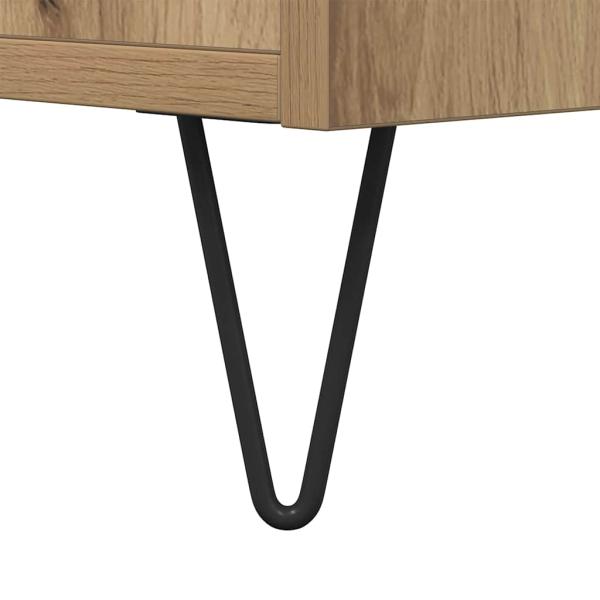 Couchtisch Eiche handwerklich 80 x 80 x 36.5 cm Holzwerkstoff