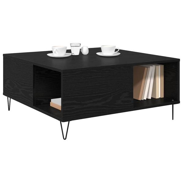 Couchtisch Schwarze Eiche 80 x 80 x 36.5 cm Holzwerkstoff