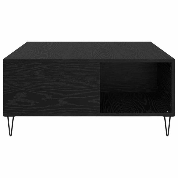 Couchtisch Schwarze Eiche 80 x 80 x 36.5 cm Holzwerkstoff