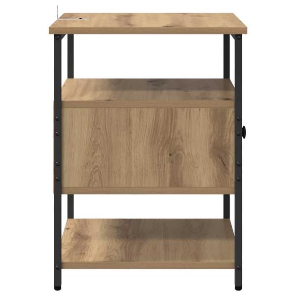 Nachttisch 2 pcs Eiche handwerklich 40 x 42 x 56 cm