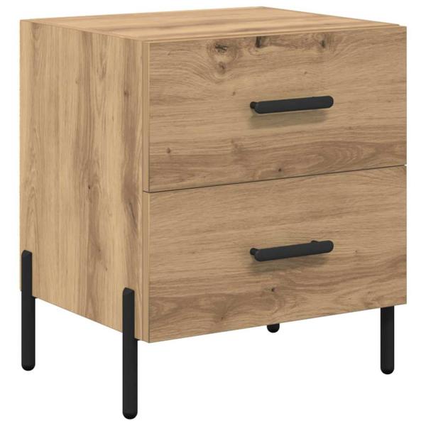 ARDEBO.de - Nachttisch Eiche handwerklich 40 x 35 x 47,5 cm Holzwerkstoff