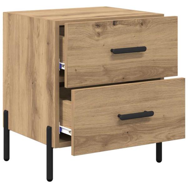 Nachttisch Eiche handwerklich 40 x 35 x 47,5 cm Holzwerkstoff