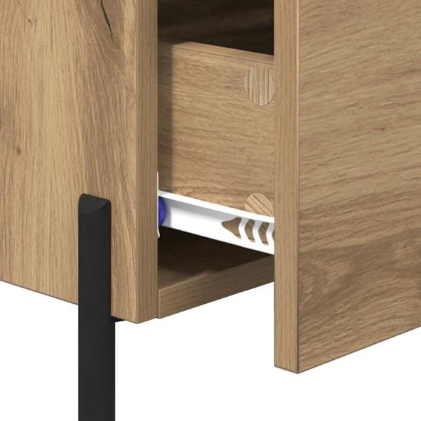 Nachttisch Eiche handwerklich 40 x 35 x 47,5 cm Holzwerkstoff